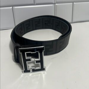Black Designer Belt by Fendi - Size 105